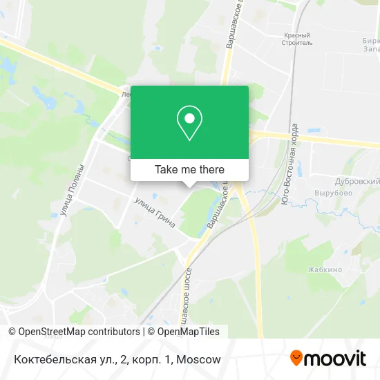 Коктебельская ул., 2, корп. 1 map