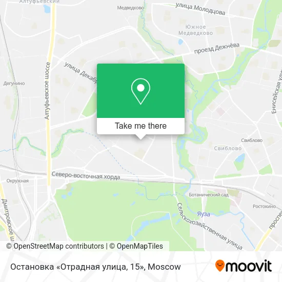 Остановка «Отрадная улица, 15» map