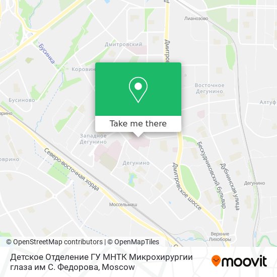 Детское Отделение ГУ МНТК Микрохирургии глаза им С. Федорова map