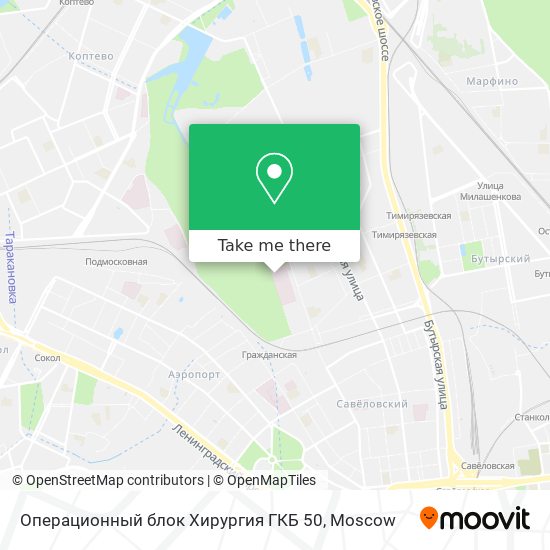 Операционный блок Хирургия ГКБ 50 map
