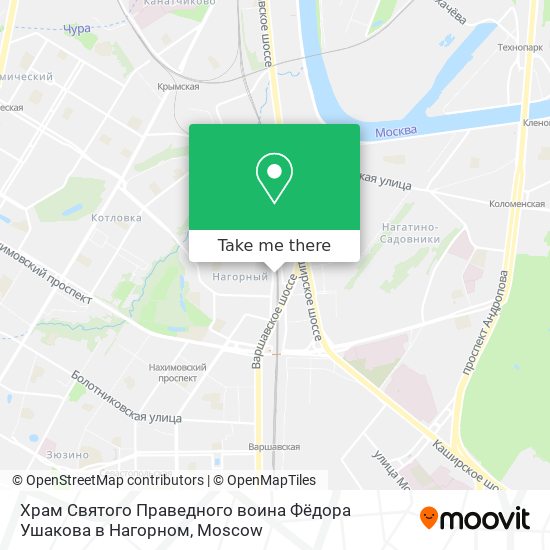 Храм Святого Праведного воина Фёдора Ушакова в Нагорном map