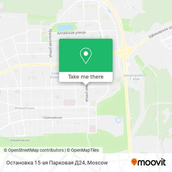 Остановка 15-ая Парковая Д24 map