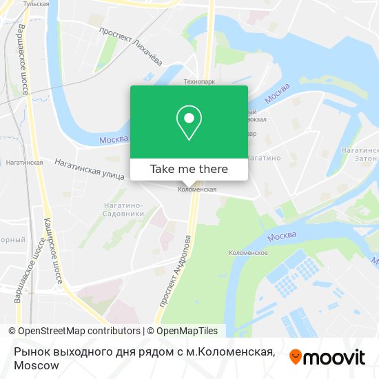 Рынок выходного дня рядом с м.Коломенская map