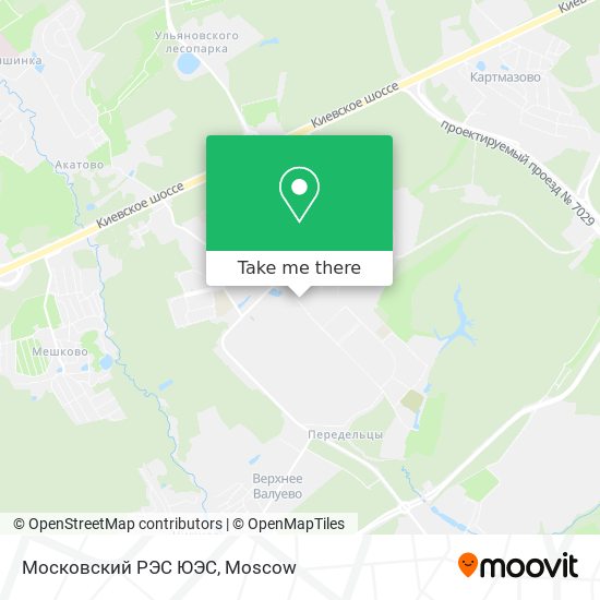 Московский РЭС ЮЭС map