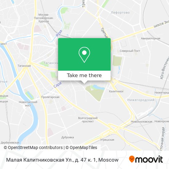 Малая Калитниковская Ул., д. 47 к. 1 map