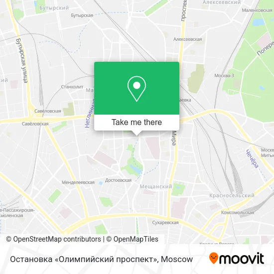Остановка «Олимпийский проспект» map