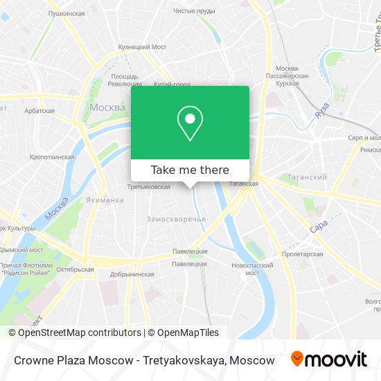 Crowne Plaza Moscow - Tretyakovskaya map