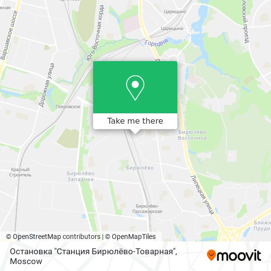 Остановка "Станция Бирюлёво-Товарная" map
