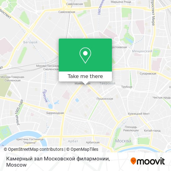 Камерный зал Московской филармонии map