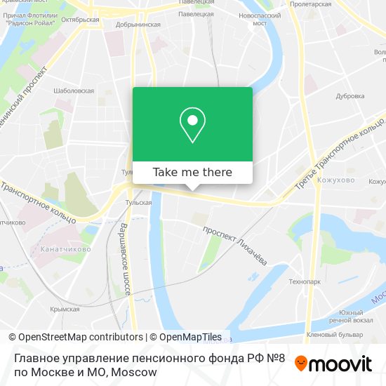 Главное управление пенсионного фонда РФ №8 по Москве и МО map