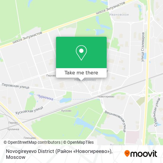 Novogireyevo District (Район «Новогиреево») map