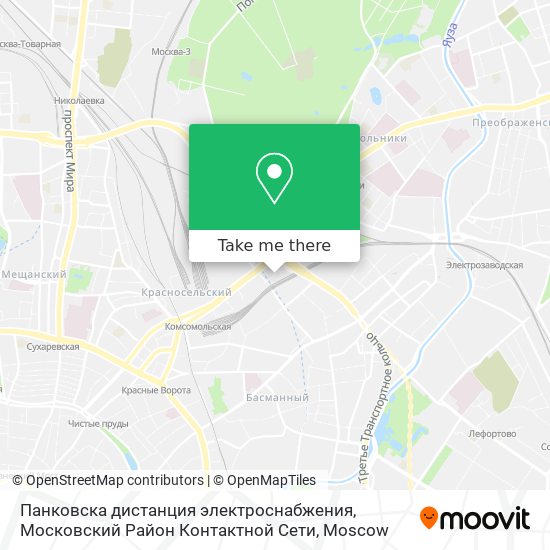 Панковска дистанция электроснабжения, Московский Район Контактной Сети map