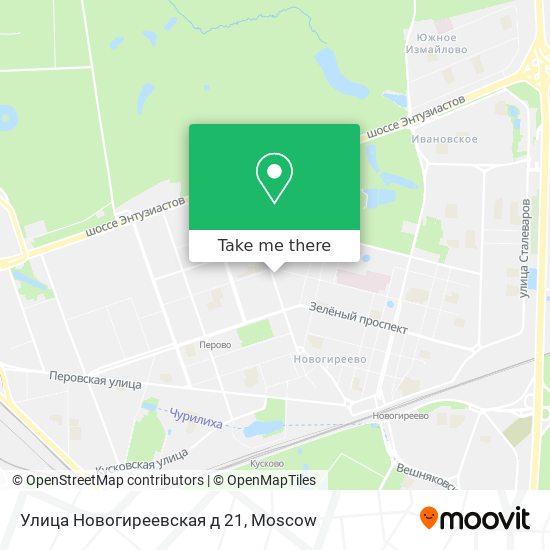 Улица Новогиреевская д 21 map