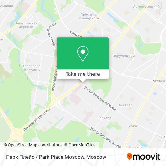 Парк Плейс / Park Place Moscow map