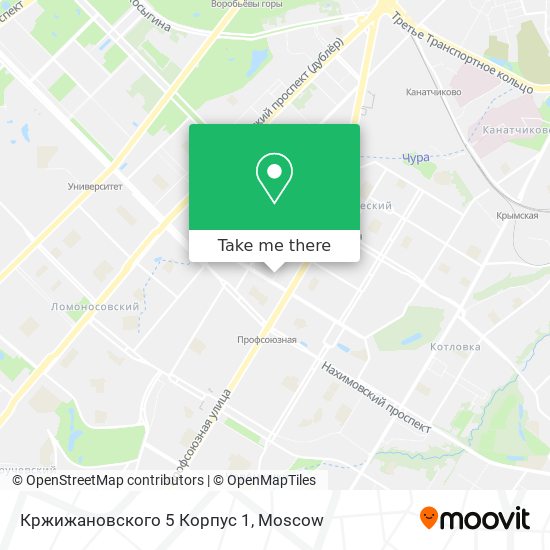 Кржижановского 5 Корпус 1 map