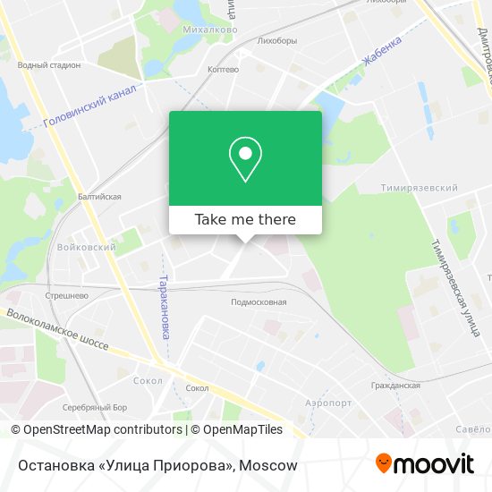 Остановка «Улица Приорова» map