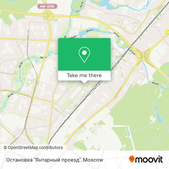Остановка "Янтарный проезд" map