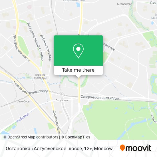 Остановка «Алтуфьевское шоссе, 12» map