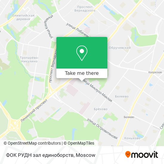 ФОК РУДН зал единоборств map