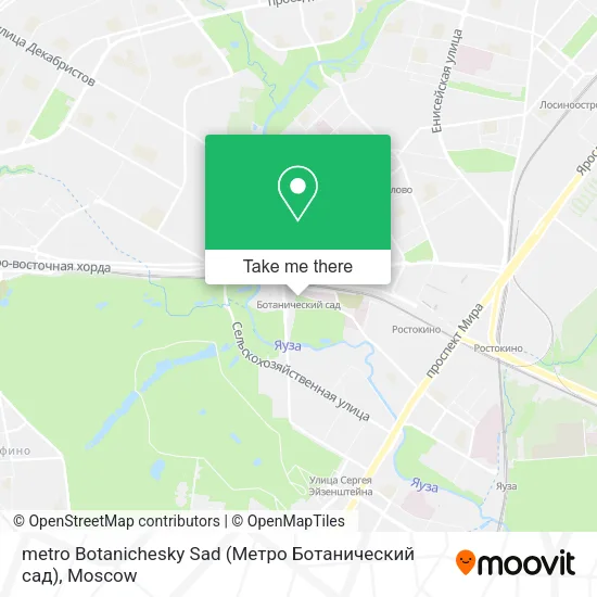 metro Botanichesky Sad (Метро Ботанический сад) map