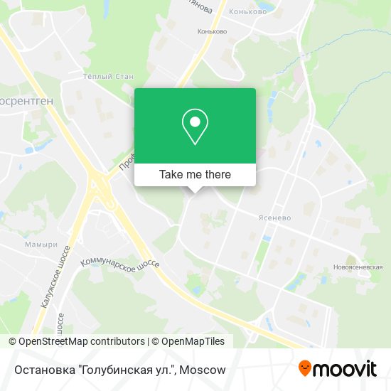 Остановка "Голубинская ул." map