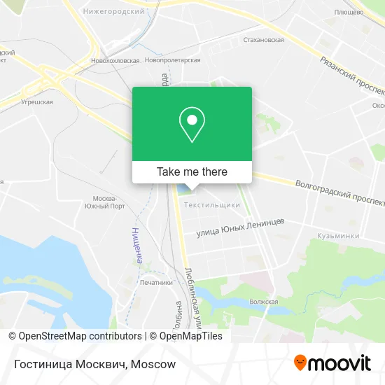 Гостиница Москвич map