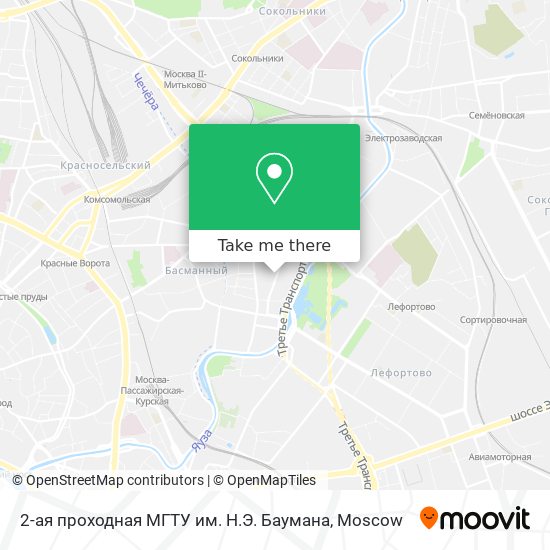 2-ая проходная МГТУ им. Н.Э. Баумана map
