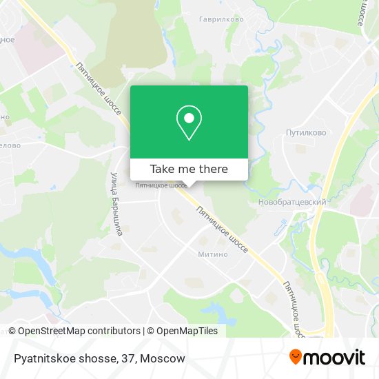 Pyatnitskoe shosse, 37 map