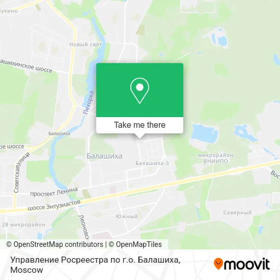 Управление Росреестра по г.о. Балашиха map