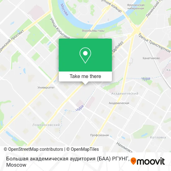 Большая академическая аудитория (БАА) РГУНГ map