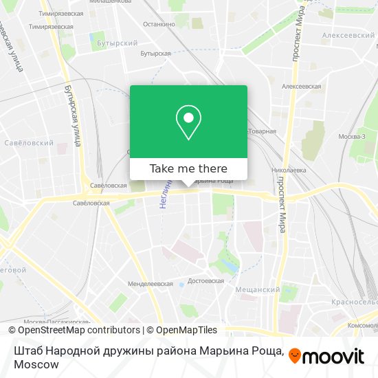 Штаб Народной дружины района Марьина Роща map