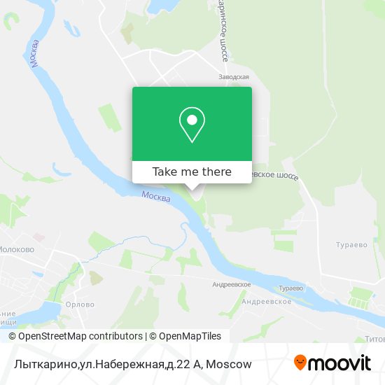 Лыткарино,ул.Набережная,д.22 А map