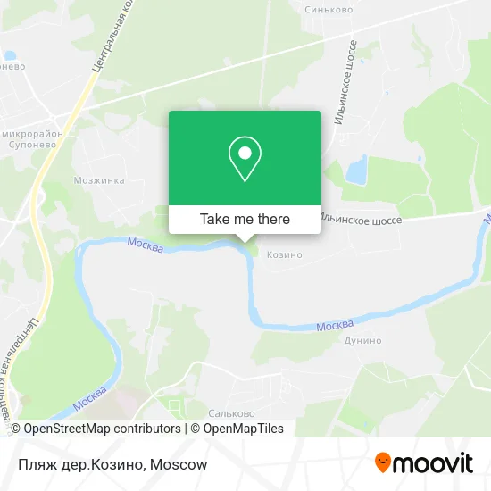 Пляж дер.Козино map