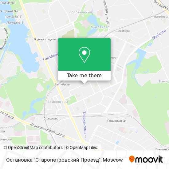 Остановка "Старопетровский Проезд" map