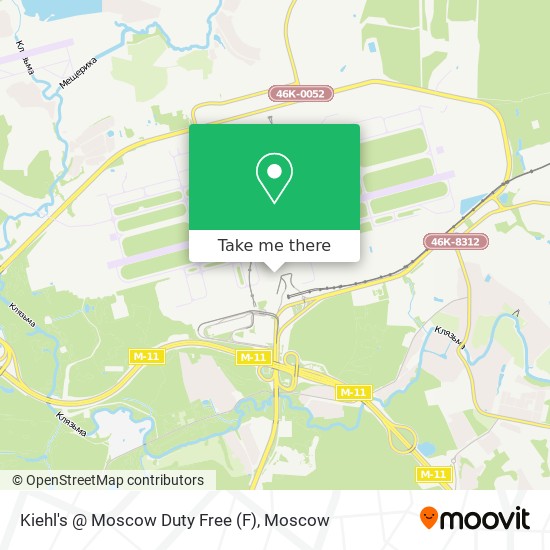 Kiehl's @ Moscow Duty Free map