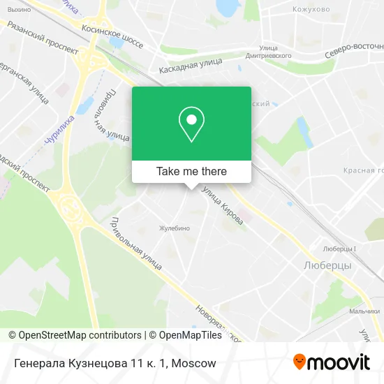 Генерала Кузнецова 11 к. 1 map