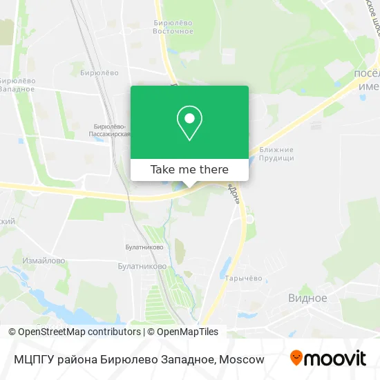 МЦПГУ района Бирюлево Западное map