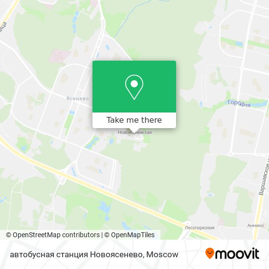 автобусная станция Новоясенево map
