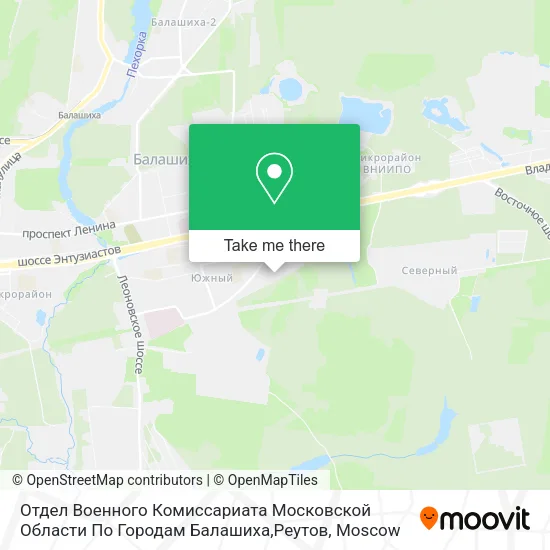 Отдел Военного Комиссариата Московской Области По Городам Балашиха,Реутов map