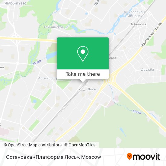 Остановка «Платформа Лось» map