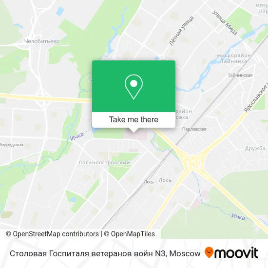 Столовая Госпиталя ветеранов войн N3 map