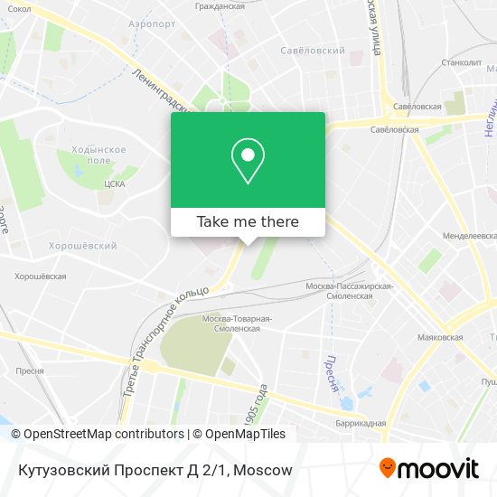 Кутузовский Проспект Д 2/1 map
