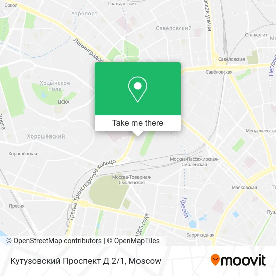 Кутузовский Проспект Д 2/1 map