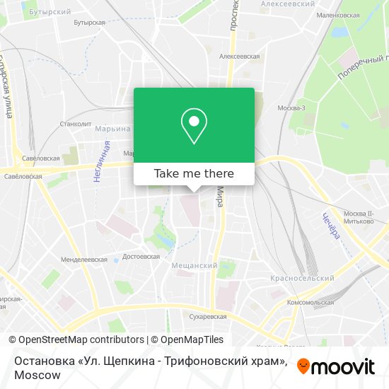 Остановка «Ул. Щепкина - Трифоновский храм» map