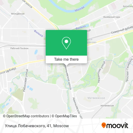 Улица Лобачевского, 41 map