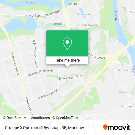 Солярий Ореховый бульвар, 55 map