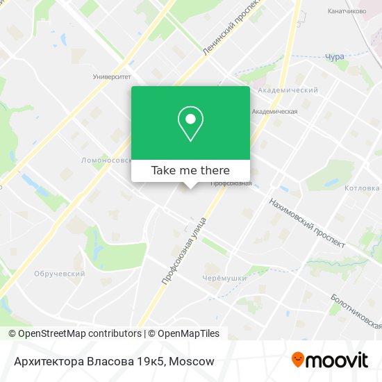 Архитектора Власова 19к5 map