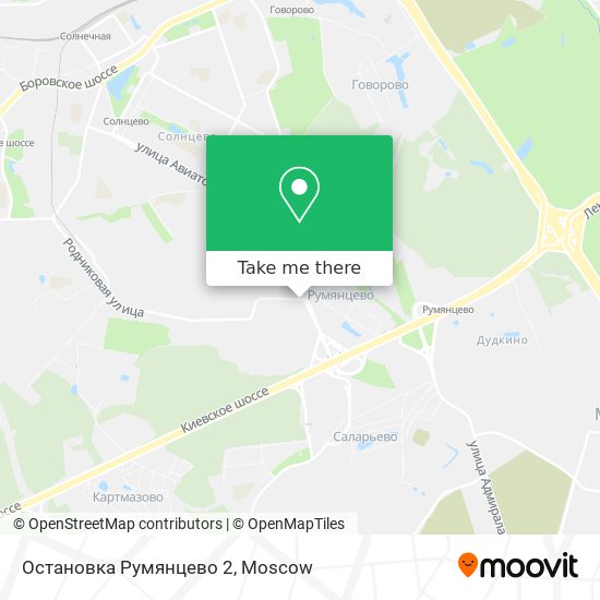 Остановка Румянцево 2 map
