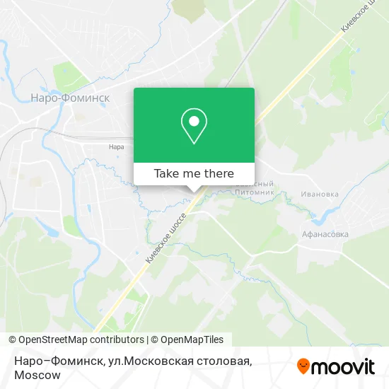 Наро–Фоминск, ул.Московская столовая map