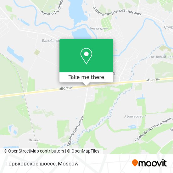 Горьковское шоссе map